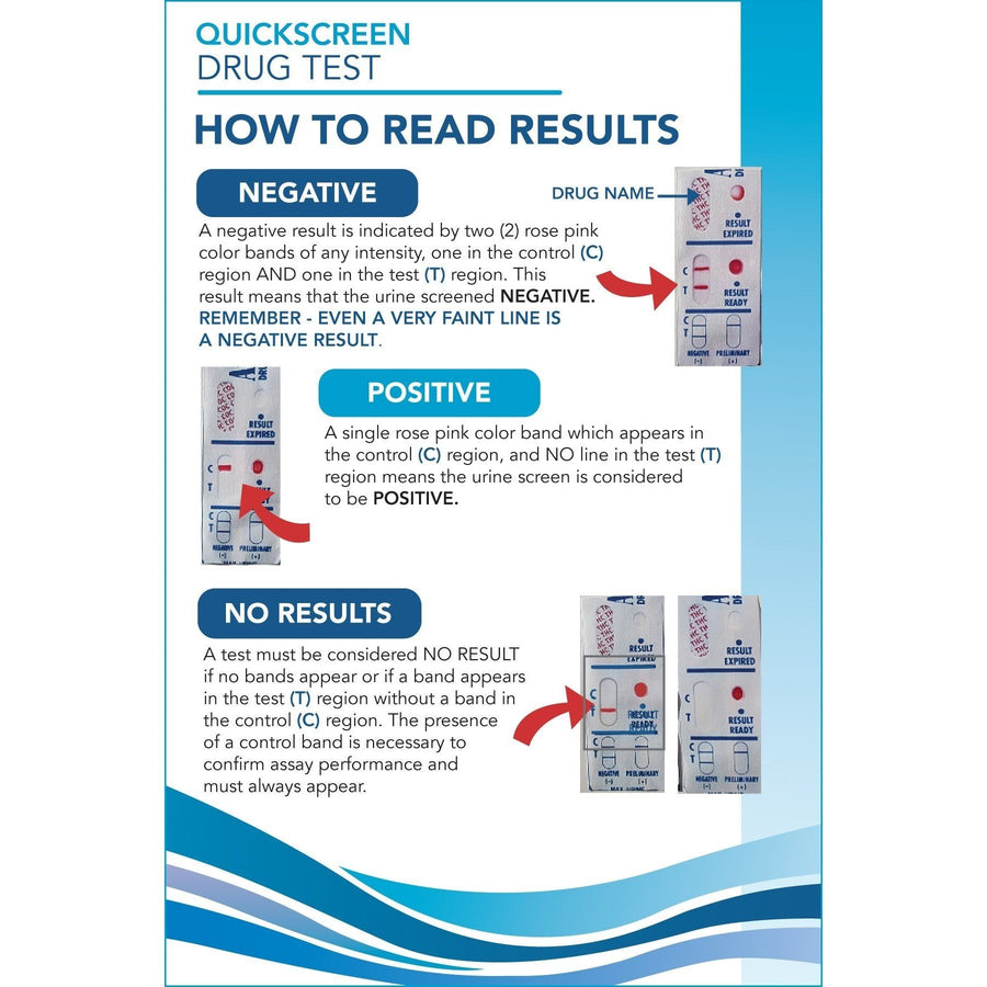 (25 Pack) 5 Panel QuickScreen Cup - 9178Z - Made in USA - AMP, COC, MET-500, OPI-2000, THC + Timer-Countrywide Testing